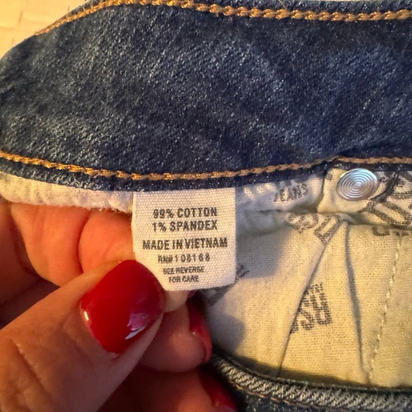 RSQ Women’s Cabo Cut-Off Jean Shorts Size 0 Festival‎ Distressed Low Rise Blue - Picture 7 of 8